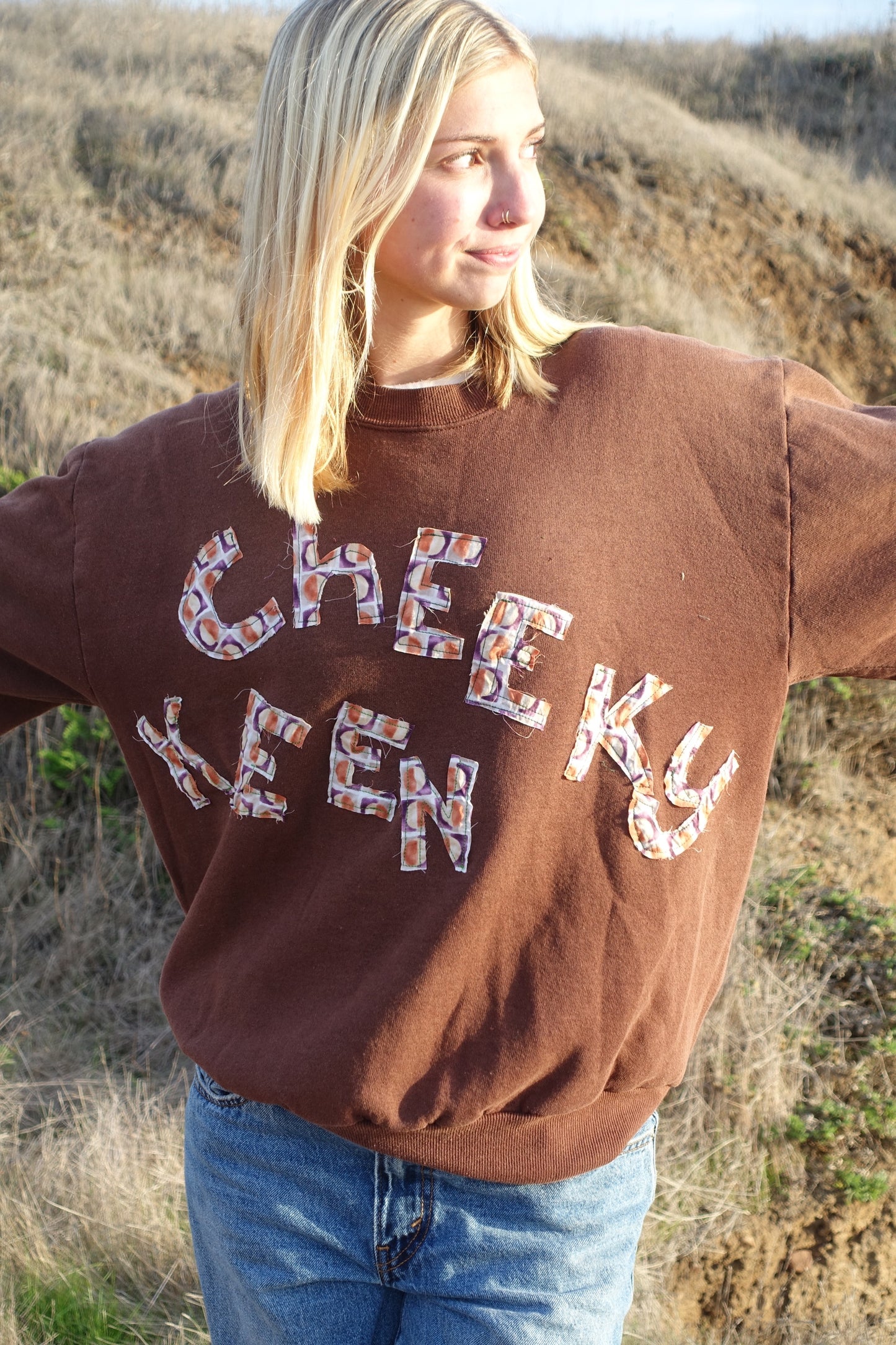 brown crewneck