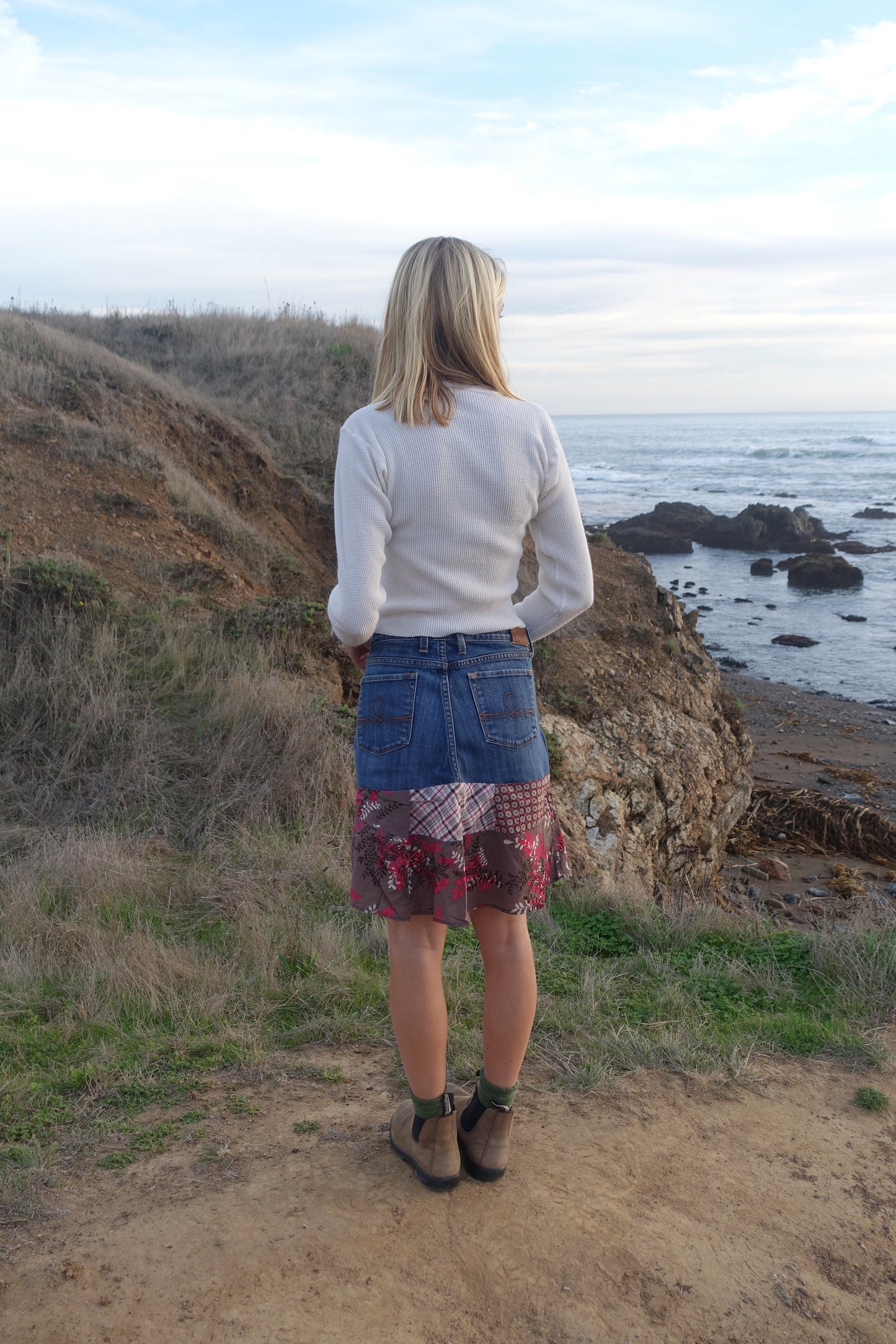 brown plaid skirt