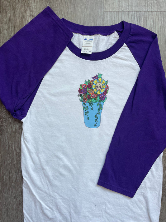 all the flowers baseball tee