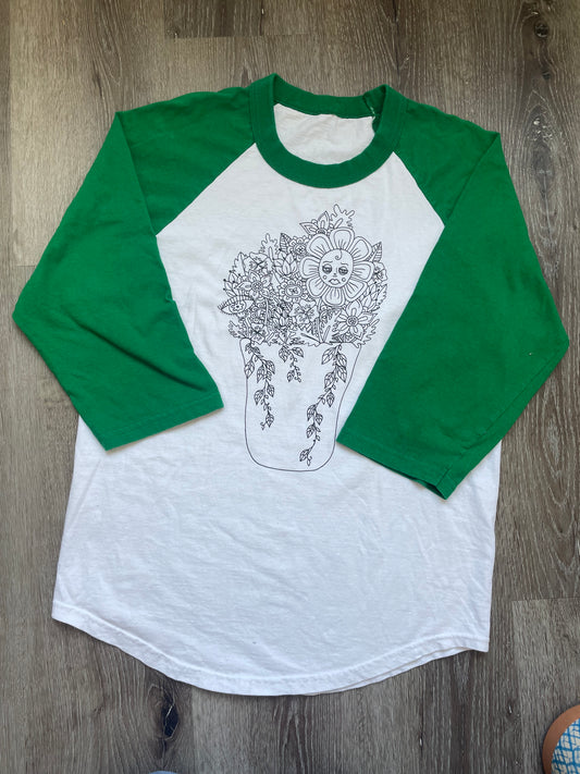 all the flowers baseball tee